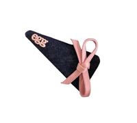 Btgghytr Fermaglio per capelli casual a forma di cucciolo, in denim piatto, con fiocco, stile anni 2000, per donne e ragazze