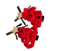 Btgghytr Fermaglio per capelli realistico a forma di albero di Natale, dolce e piatto, per donne e ragazze