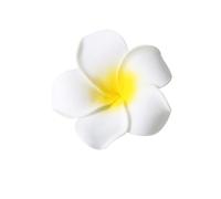 Btgghytr Fermaglio per capelli realistico con fiore di Plumeria, elegante, per matrimonio, dolce becco d'anatra, clip laterale, antiscivolo, per donne e ragazze