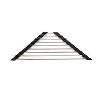 Btgghytr Per scolapiatti triangolare per lavello ad angolo sopra il lavandino supporto spugna pieghevole in acciaio inox