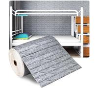 BTGYTTKL Carta Da Parati Autoadesiva Pellicola da parete autoadesiva 3D in mattoni retrò, 70 cm x 1 m, impermeabile, antimacchia, for la decorazione della casa, camera letto cucina(Grey,70CMx5M)