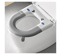 BTGYTTKL Copri Tavoletta WC Copriwater Impermeabile Riutilizzabile Lavabile Antiscivolo for Uso Domestico e da Viaggio Accessori for Il Bagno(Grey)