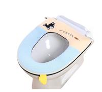 BTGYTTKL Copri Tavoletta WC Copriwater in Peluche Modelli Universale Impermeabile Anello WC Cerniera Lavabile Tappetino da Bagno Sedile Decorativo(Color-8)