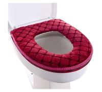 BTGYTTKL Copri Tavoletta WC Copriwater in Peluche Modelli Universale Impermeabile Anello WC Cerniera Lavabile Tappetino da Bagno Sedile Decorativo(Color-1)