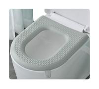 BTGYTTKL Copri Tavoletta WC Cuscino for Sedile WC Impermeabile, Riutilizzabile, in Silicone, Lavabile, in Schiuma, for Uso Domestico, copriwater, Maniglia, Accessori for Il Bagno(Gray)
