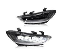 BTHMGBAE Faro Anteriore Per Hyundai Per Elantra 2016-2018 Fari Anteriori A LED Completi Con 4 Lenti E Gruppo Ottico Anteriore Con Occhi Di Demone Rossi Gruppo Fari Anteriori(RHD,Without demon eyes)