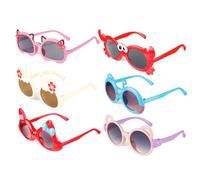 BTHRORO 6 Pezzi Occhiali da Sole Bambino, Moda Occhiali da Festa con Montatura in plastica per Ragazze Ragazzi Estate Feste in Spiaggia