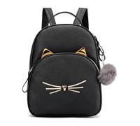 BTHRORO Zainetto Donna, Mini Borse a Zainetto a Spalla Elegante Borsa Zaino con Pompon, Mini Borsa a Tracolla per Viaggio Incontri Uso Quotidiano