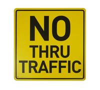 BTHUKO Cartello "No Thru Traffic", 30,5 x 30,5 cm, segnali stradali privati