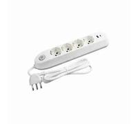 BTI3684DBU Multipresa POKER 4 prese con 2 prese USB, interruttore di sicure