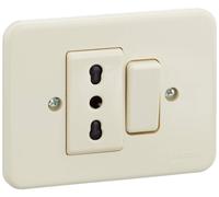 BTicino 1216N Serie Domino Deviatore, Presa Bipasso, 6 A, 3500 W, Avorio