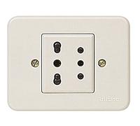 Bticino 1266N Serie Domino 2 Poli E Terra, 10 A E Presa Bipasso, 6 A, 3500 W, Avorio