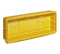 Bticino 16208 Scatola di Derivazione da Incasso Predisposta per Suddivisione in 3 Scomparti, Giallo