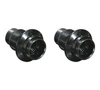 Bticino - 2 prese mignon filettate nero, E27, 230V, Montaggio su pannello