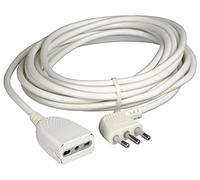BTicino 2528B Prolunga Domestica 5 Metri con Spina 16A e Presa Bipasso, 10/16A, 3500 W, 250 V, Bianco