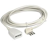 BTicino 2536B Prolunga Domestica, 3 x 0.75 mmq, Lunghezza 3 m con Spina e Presa 2P+T, 10A, 2500 W, 250 V, Bianco