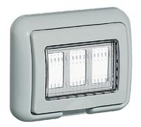 BTICINO 25603 + 25703/3 COPERCHIO IDROBOX IP55 3 POSTI PER MAGIC GRIGIO RAL7035