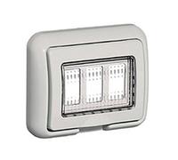 BTicino 25603 Coperchio, 3 moduli, Grigio