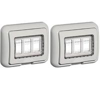 BTicino 25603 Coperchio, 3 moduli, Grigio (Confezione da 2)