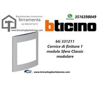 Bticino 331211 - Cornice di finitura 1 modulo Sfera Classic modulare - Allmetal