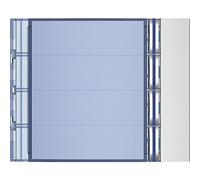 Bticino frontale 4 pulsanti su colonna singola finitura Allmetal 352041