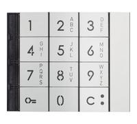 Bticino 353011 Frontale Tastiera con Numeri e Lettere, 12 Tasti, da Applicare sulla Pulsantiera Esterna, Cod. 353000, Videocitofono Serie Sfera, Finitura in Metallo, Fabbricata in Italia