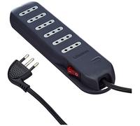 Multipresa Bticino Slim 6 prese bipasso interruttore luminoso antracite spina 10A 3630GB