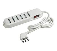 Multipresa Bticino Slim 6 prese bipasso interruttore luminoso bianco spina 16A 3631DB