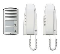 BTICINO kit audio bifamiliare con posto esterno LINEA 2000 e posti interni PIVOT
