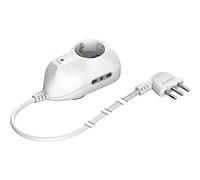 BTicino 3632DB Prolunga BTRE Safe, Spina 10 A, 2 Prese Bipasso, 10/16 A, 1 Presa