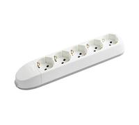 BTICINO Ciabatta Multipresa Senza Cavo 5 Posti, 5 Prese Polivalenti (Schuko 10/16A e Bipasso), Compatibile con Tutte le Spine (Standard Tedesco/Italiano), Salvaspazio, Robusta e Professionale, Bianco