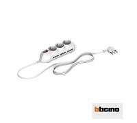 Multipresa Bticino Slot 9 prese tedesche e 6 prese bipasso 10/16A interruttore bianco 3699DB