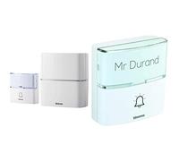 Bticino 393015D Kit Campanello Senza Fili Advanced, Bianco & 393017D Pulsante Aggiuntivo Senza Fili per Kit Campanello Advanced, Bianco