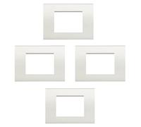 Bticino 4 Pezzi Placca 3 Posti Bianca Living Light LNA4803BI in Tecnopolimero