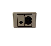 Bticino 45.97 Placca terraneo con schuko 16a + presa din 7 poli 4 moduli