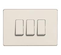 Bticino 503/3/R/F Placca 3 Posti Resina, Avorio