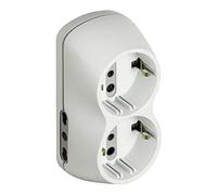 BTICINO Adattatore 4 Posti, 2 Prese Schuko, 2 Bivalenti 10/16A S3614D