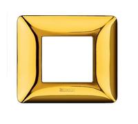 Placca Bticino Matix 2 moduli oro lucido AM4802GOR