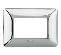 Bticino Placca Matix AM4803GCR 3 moduli cromo lucido