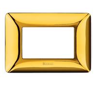BTicino AM4803GOR Placca 3 Moduli, Oro Lucido