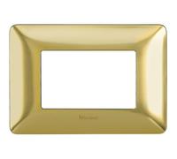 Bticino AM4803GOS Placca Matix 3 Moduli, Oro Satinato (Confezione da 6)