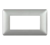 Placca Bticino Matix 4 moduli silver AM4804MSL