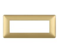 Bticino Matix Placca 6 Posti Tecnopolimero Colorata AM4806 - CONFEZIONE: 1 pz., Colore: Oro Gold