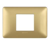 Placca Bticino Matix 2 moduli centrati gold AM4819MGL