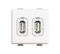 PRESA AD INCASSO SERIE MATIX BTICINO AM5285C2 DOPPIA PORTA USB CARICA CELLULARE