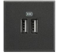 BTicino Axolute Caricatore USB, 1500 mA, 5 V, 2 Posti, Antracite