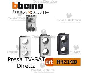 Bticino Axolute compatibile interruttori, pulsanti e prese antracite linea TOP