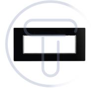 ETTROIT AN84602 Placca In Vetro Serie Moon 6P Colore Nero Compatibile Con