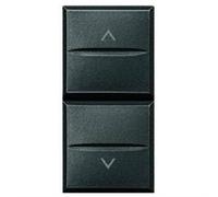 BTICINO AXOLUTE DOPPIO PULSANTE INTERBLOCCATO ANTRACITE HS4037