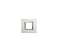 BTICINO HA4802XC PLACCA RETTANGOLARE 2 MODULI ALLUMINIO SPAZZOLATO AXOLUTE